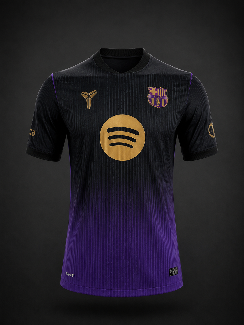 Maillot FC Barcelone Noir & Violet – Édition Premium