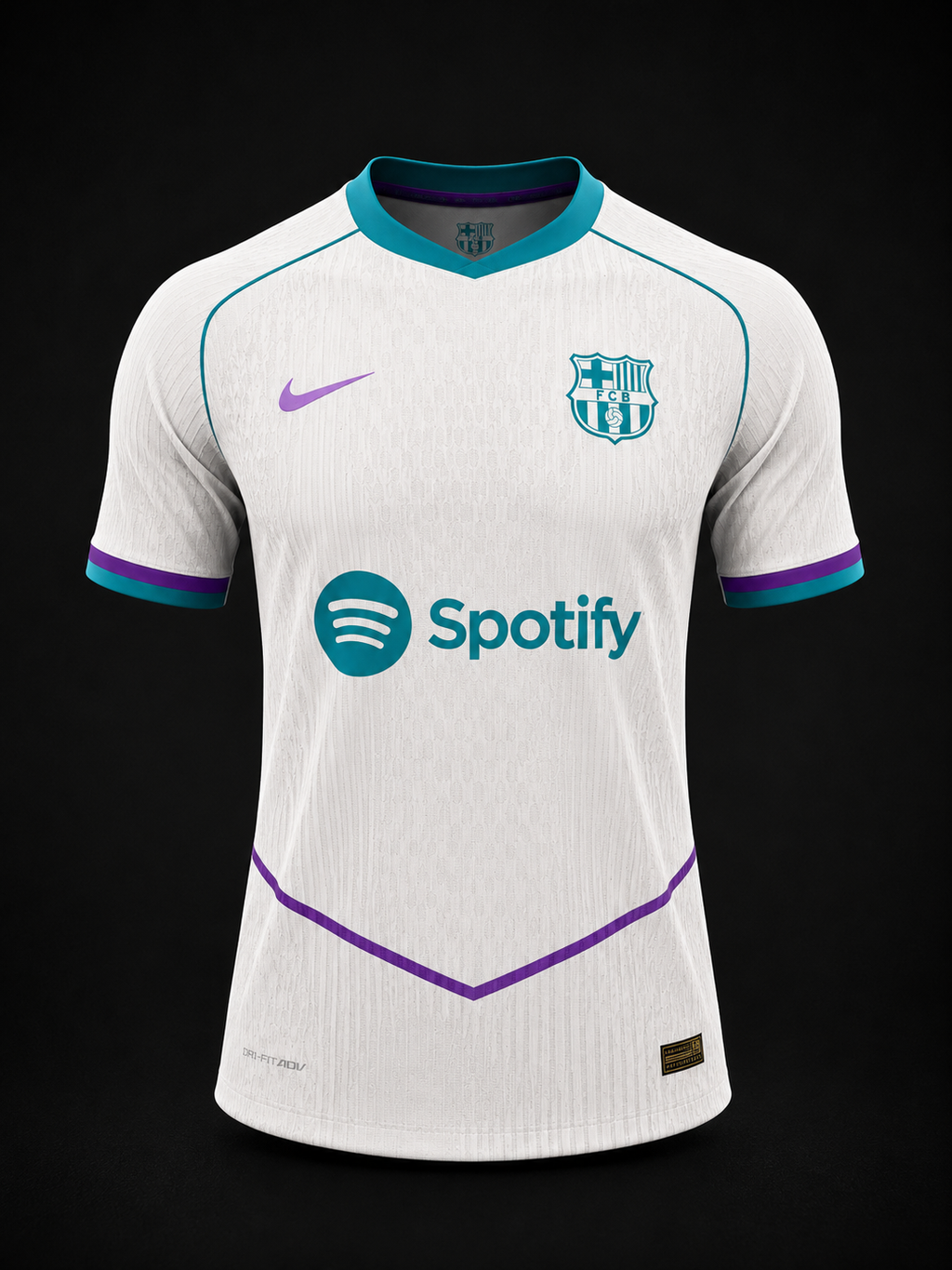 Maillot FC Barcelone Blanc – Édition Premium