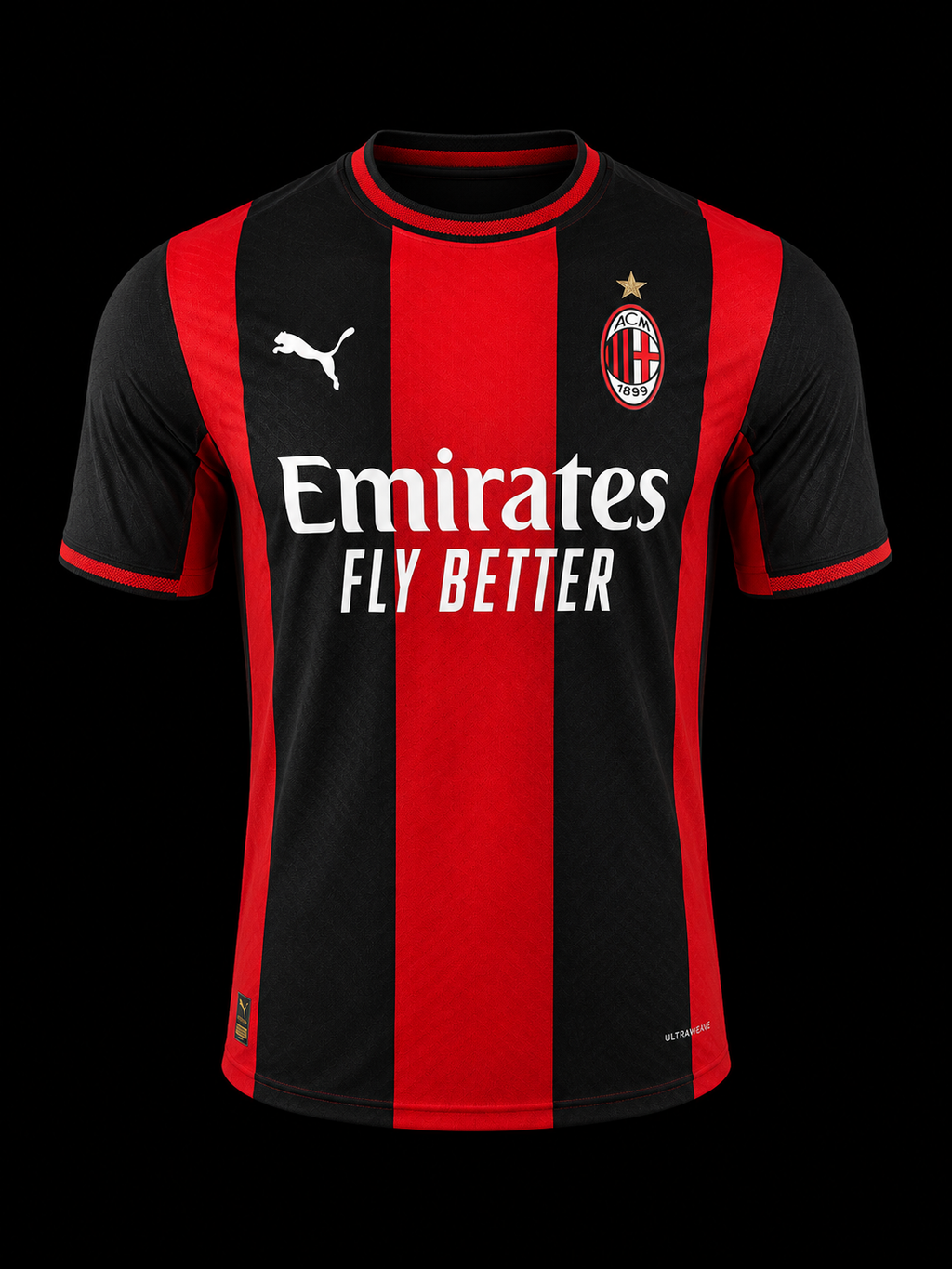 Maillot AC Milan Rouge & Noir – Édition Premium