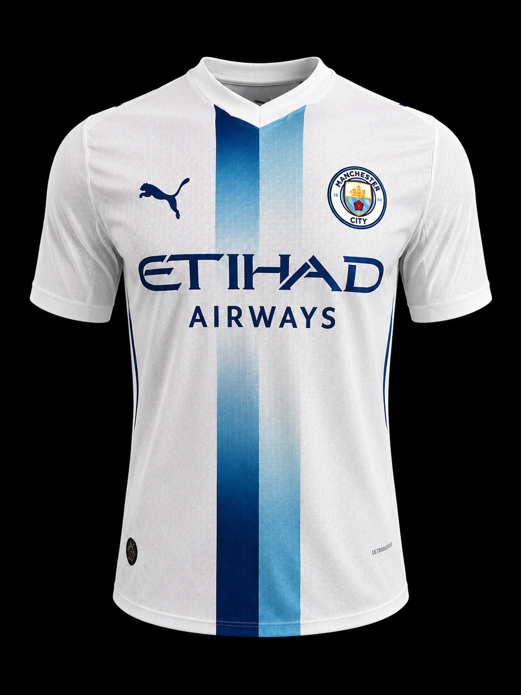 Maillot Manchester City Blanc & Bleu – Édition Premium