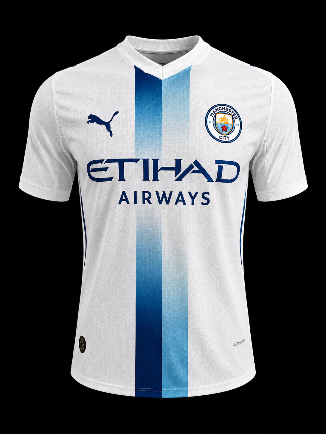 Maillot Manchester City Blanc & Bleu – Édition Premium