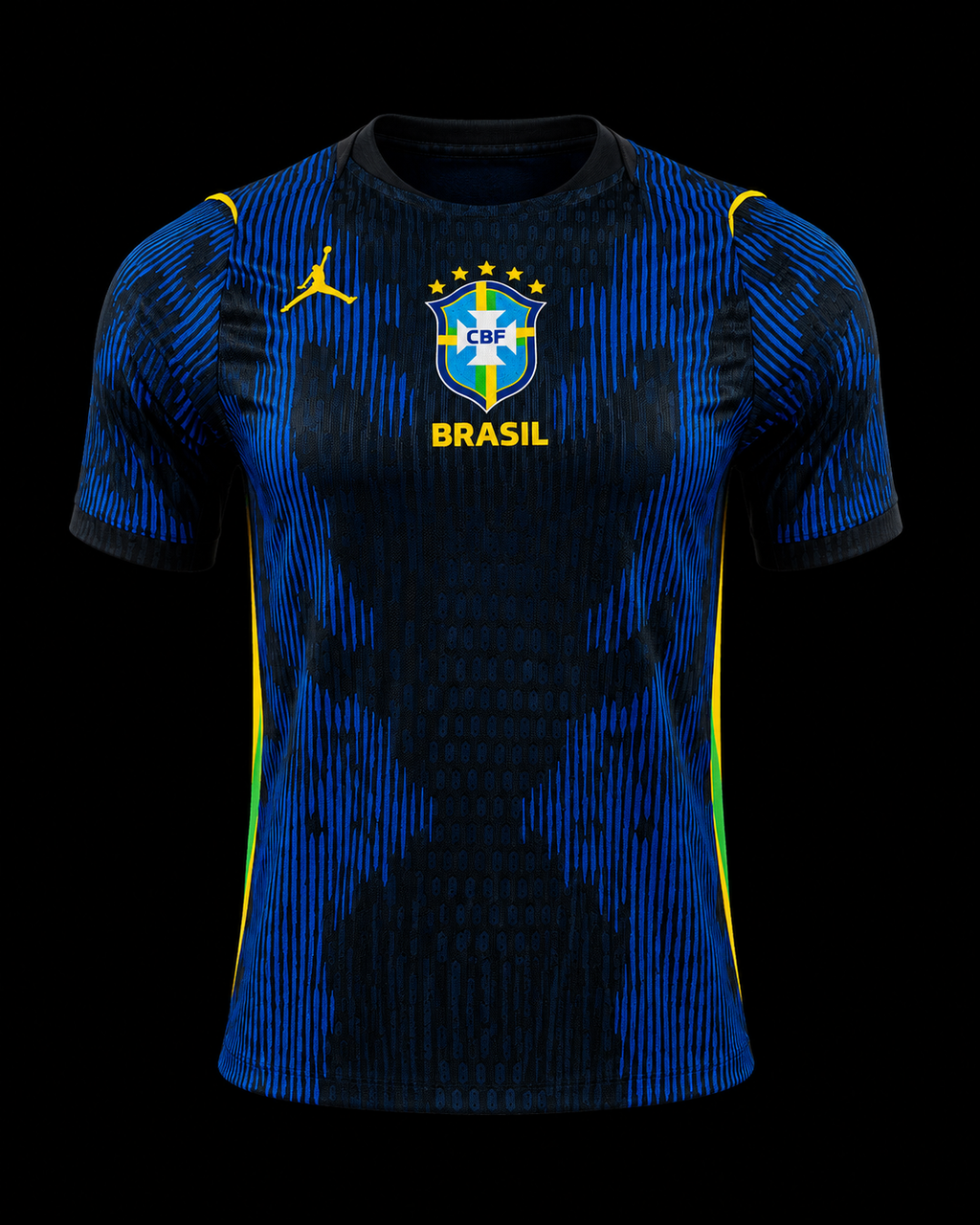 Maillot Brésil Noir & Bleu – Édition Premium