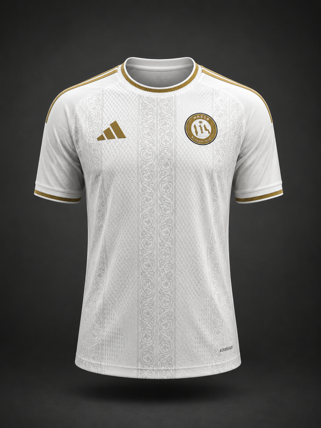 Maillot Al Nassr Blanc & Or – Édition Premium