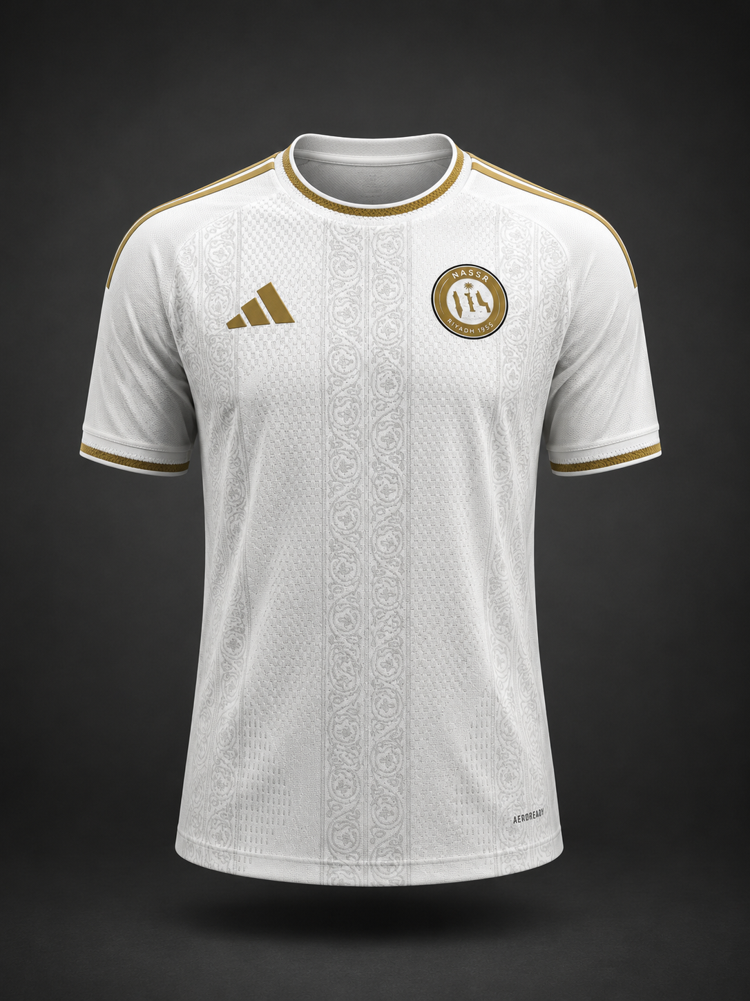 Maillot Al Nassr Blanc & Or – Édition Premium
